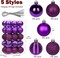 30PCS 2" Christmas Ball Ornaments Shatterproof (Purple) - 1.97 x 1.97 x 1.97 inches